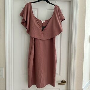 Curvy Sense Elegant Mauve Off-Shoulder Dress Size 4X 🆕